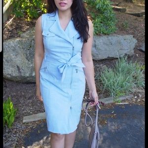 Calvin Klein moto belted dress